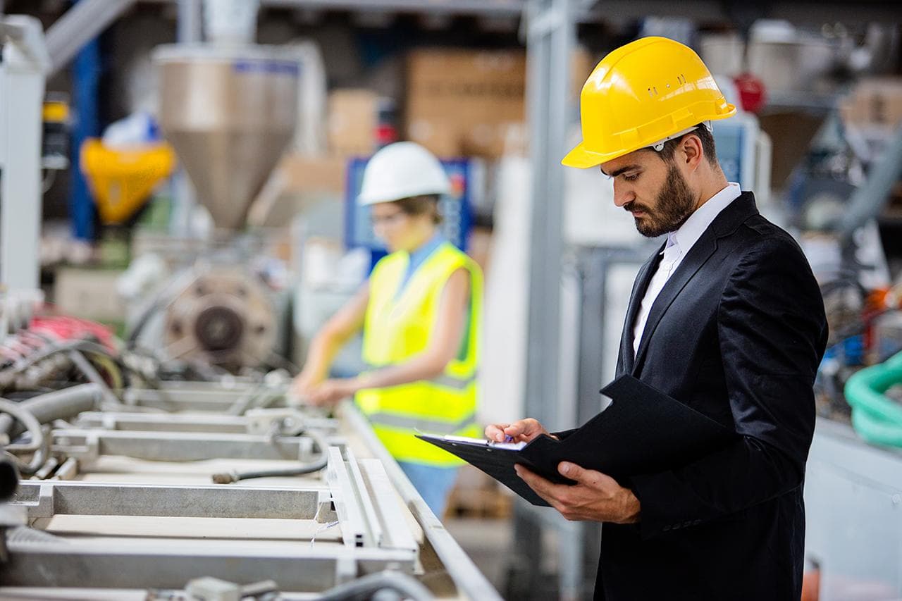 A quality audit in progress at a business