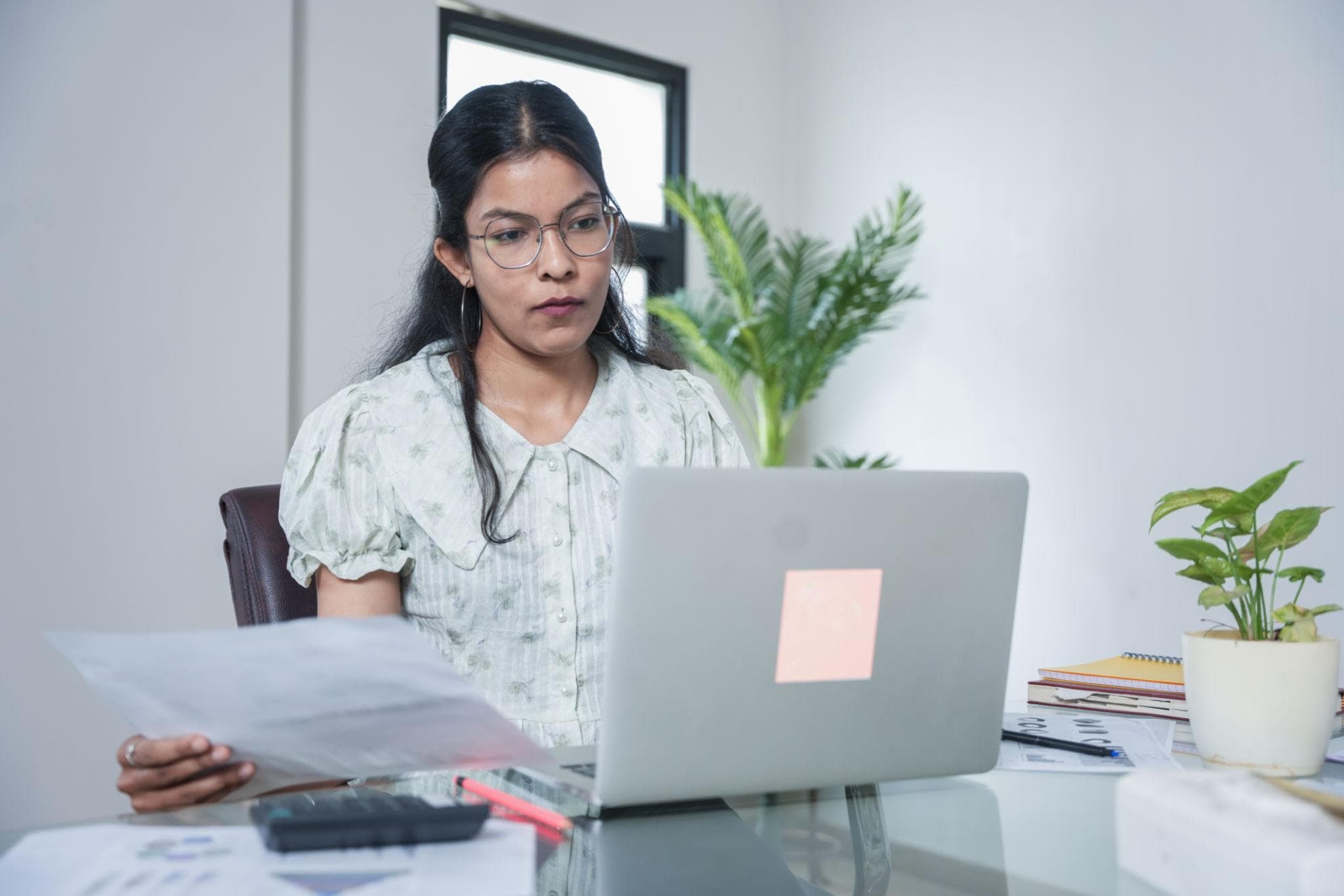 A business owner completing an official registration